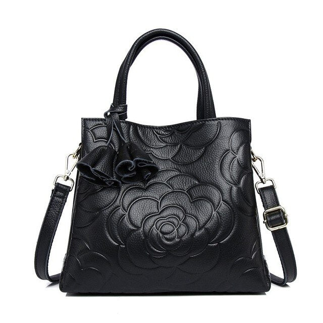 Maddie Luxury Genuine Leather Bucket Tote Handbag