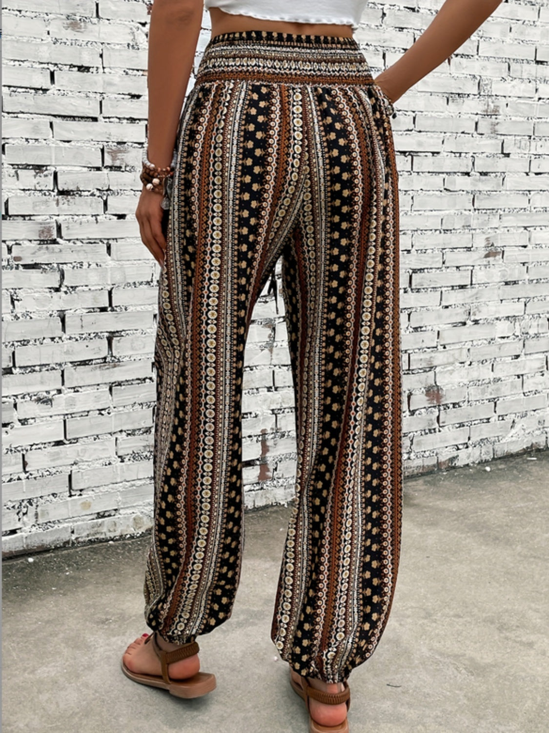 Printed High Waist Pants