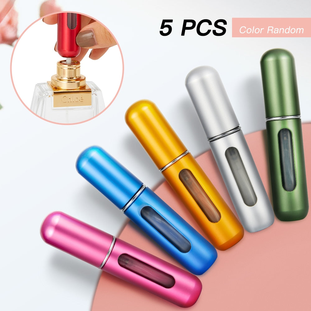 5 Piece Refillable Travel Size Perfume Bottle