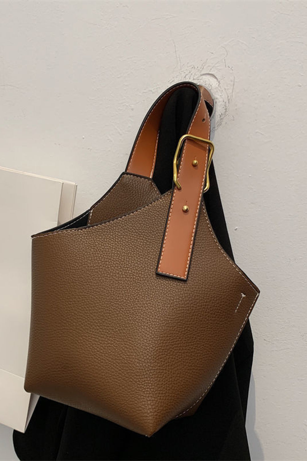 Fashion Vegan Leather Bucket Bag