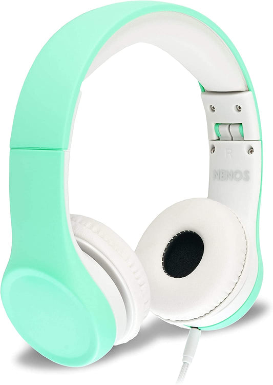 Mint Green Kids Foldable Headphones