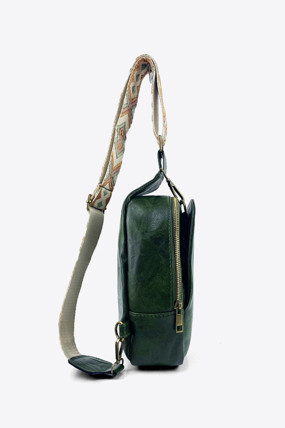 Adjustable Strap Vegan Leather Sling Bag