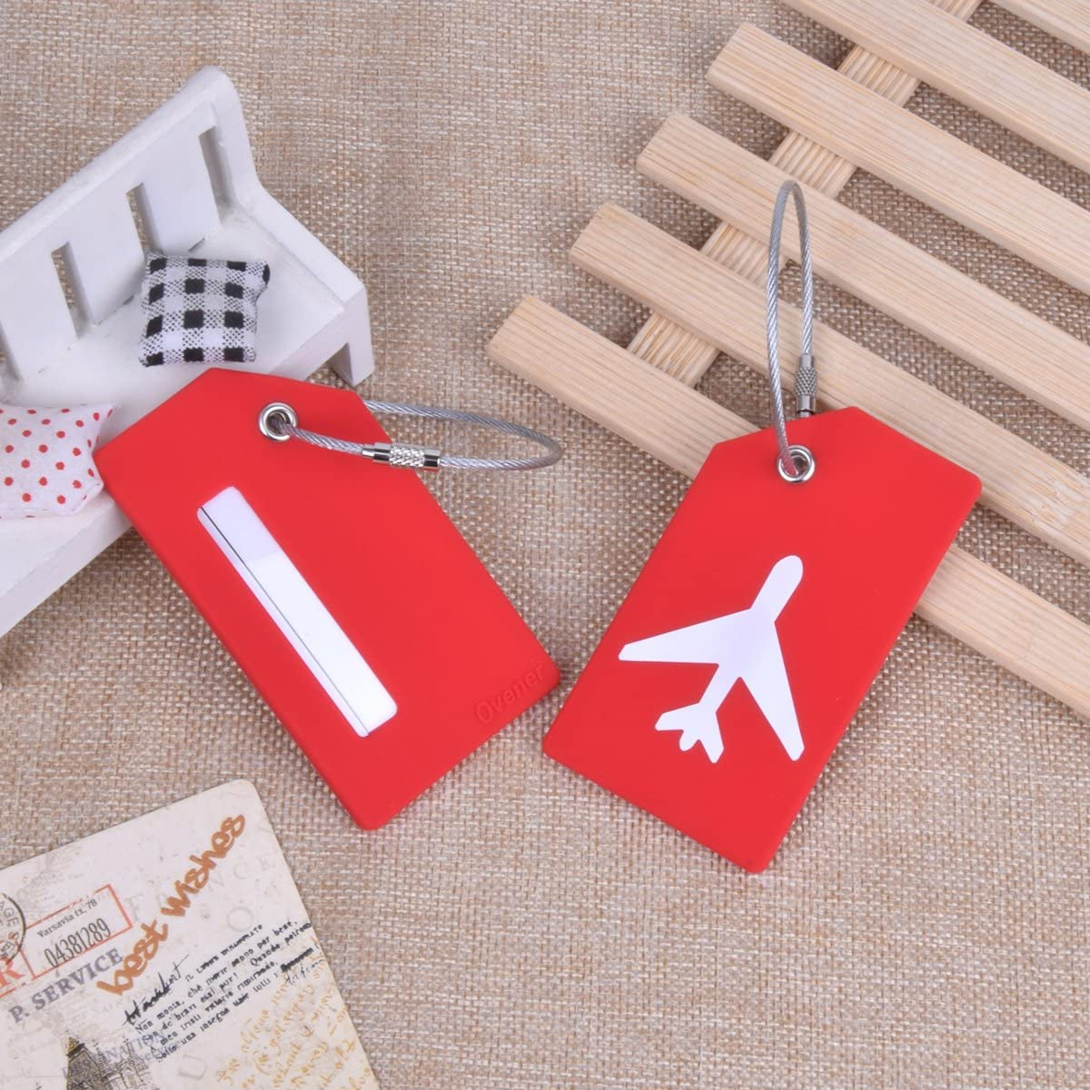 Silicone Luggage Tag with Name ID Card 