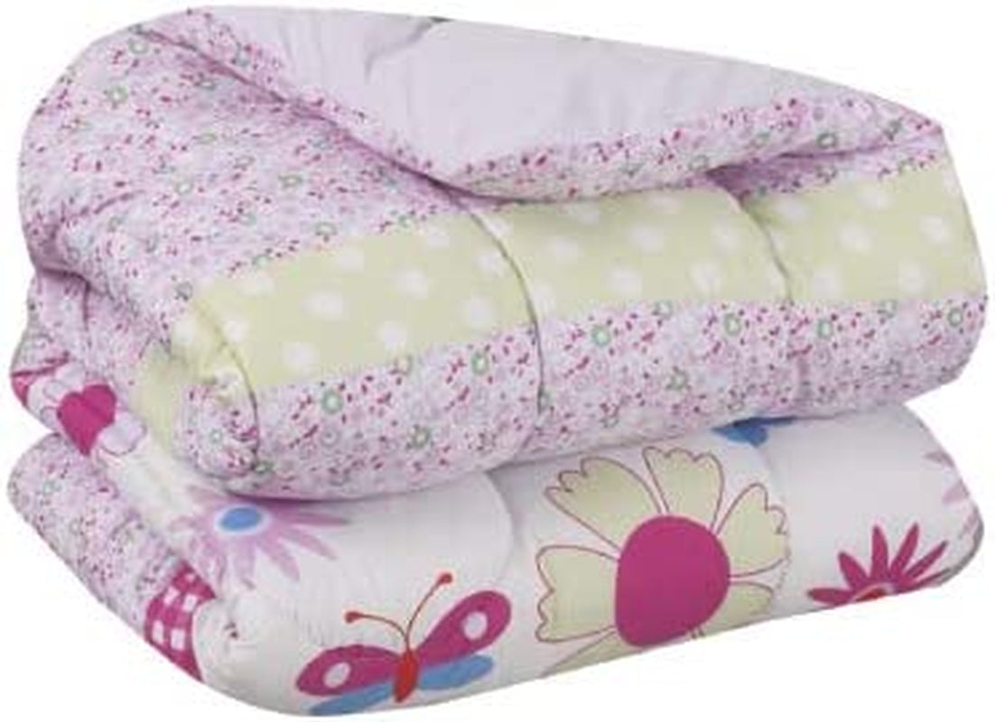 Girls Floral Butterfly 3-Piece Comforter Set 3Pc 