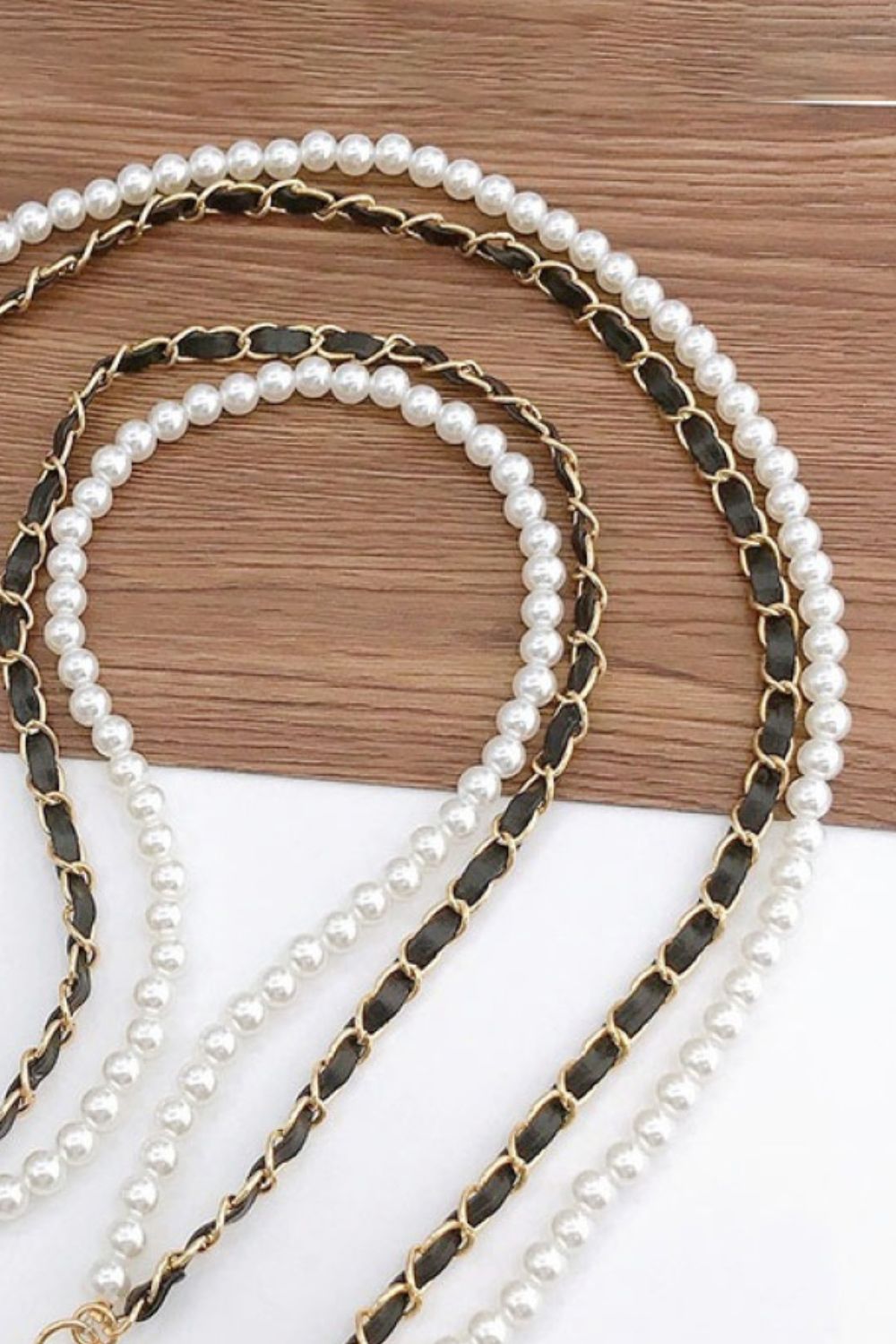 Faux Pearl Crossbody Chain