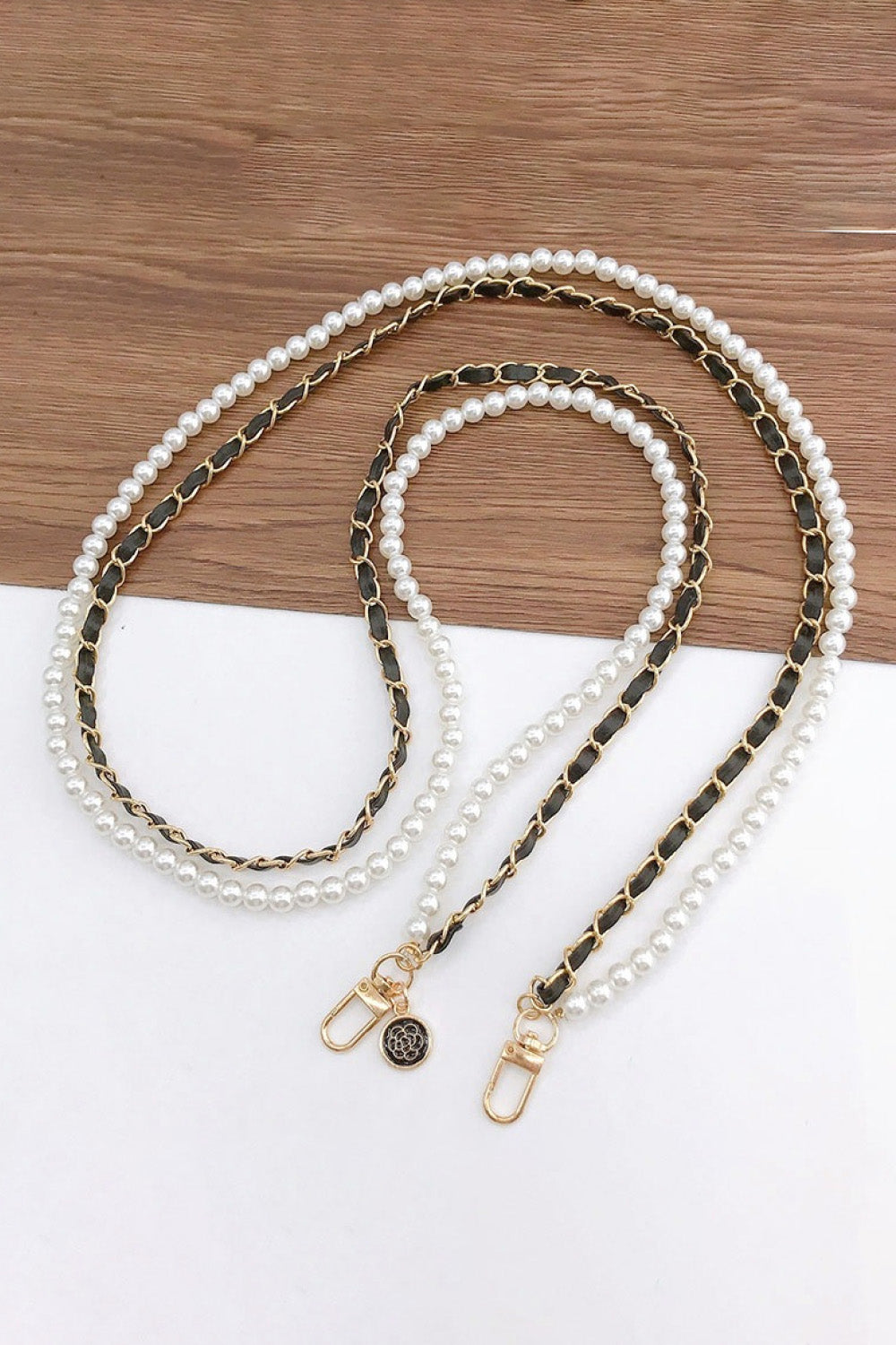 Faux Pearl Crossbody Chain