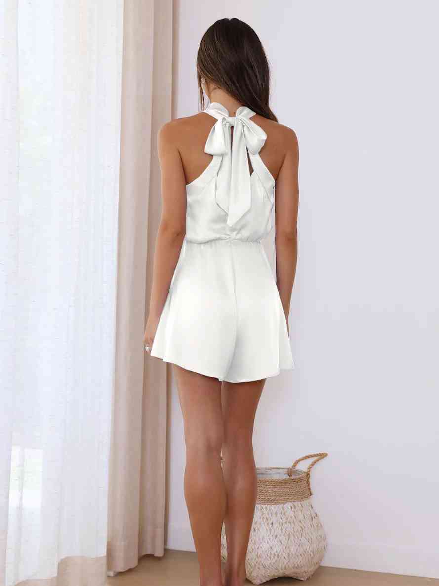 Halter Neck Sleeveless Romper