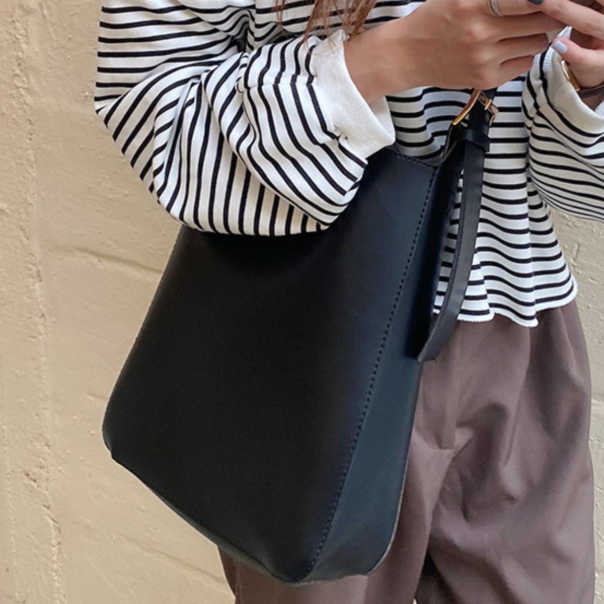 Vegan Leather Tote Bag