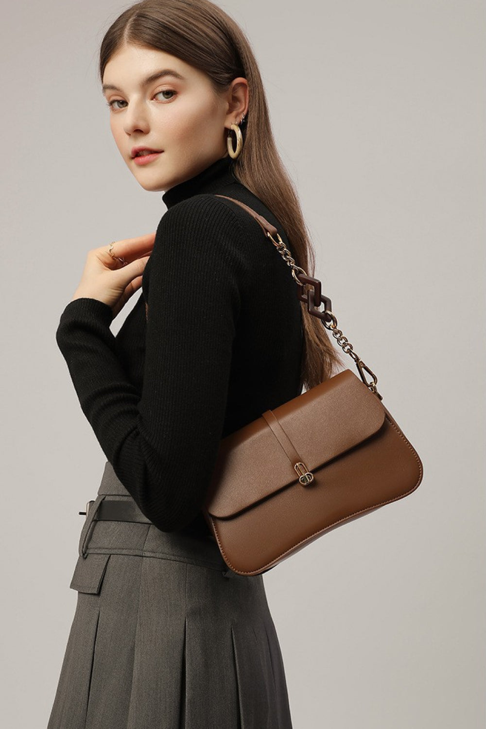 Vegan Leather Shoulder Bag