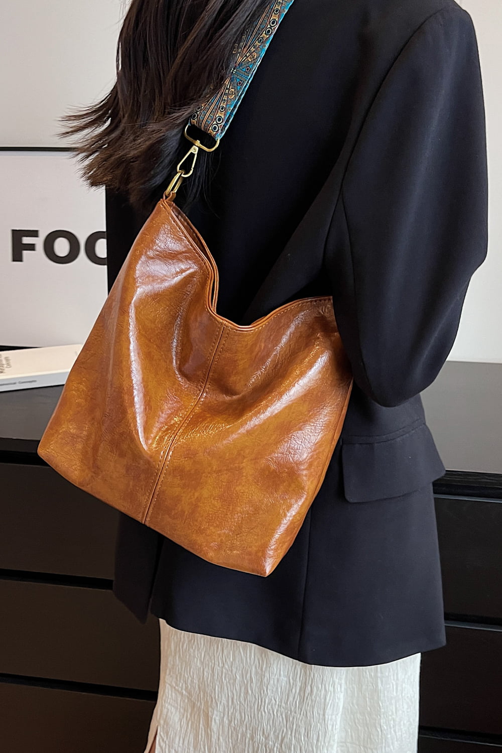 Vegan Leather Shoulder Bag