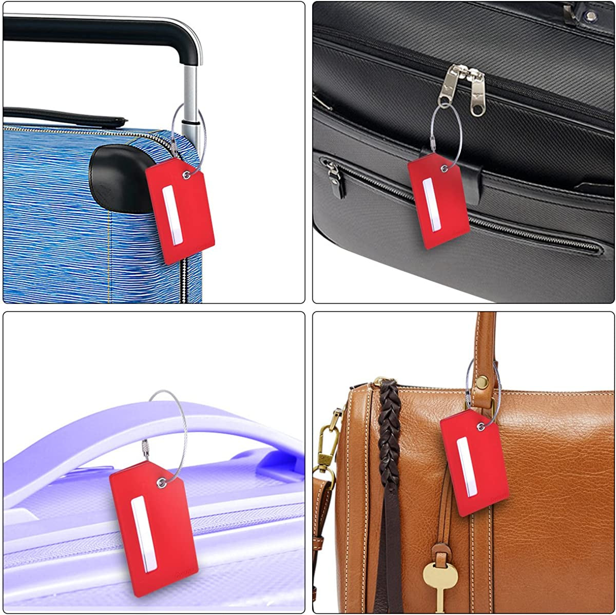 Silicone Luggage Tag with Name ID Card 