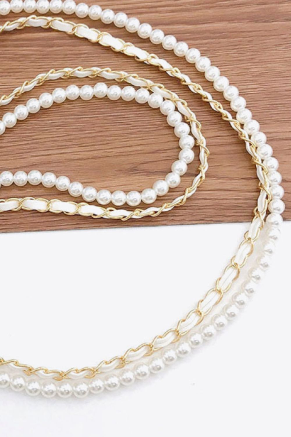 Faux Pearl Crossbody Chain