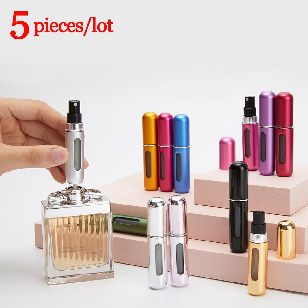 5 Piece Refillable Travel Size Perfume Bottle