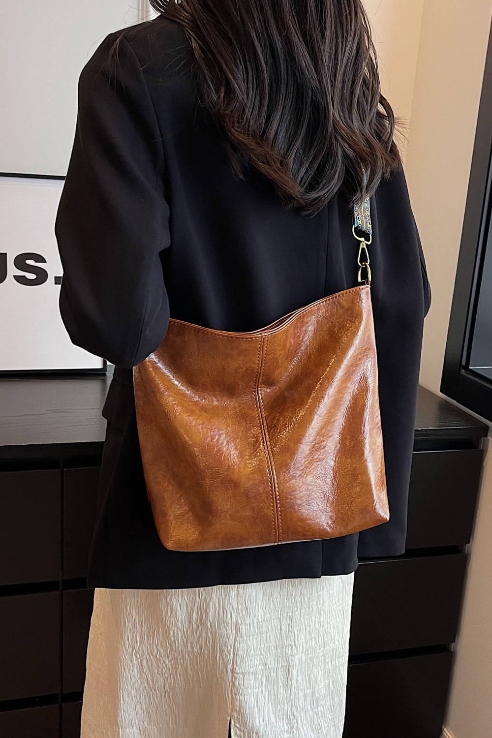 Vegan Leather Shoulder Bag