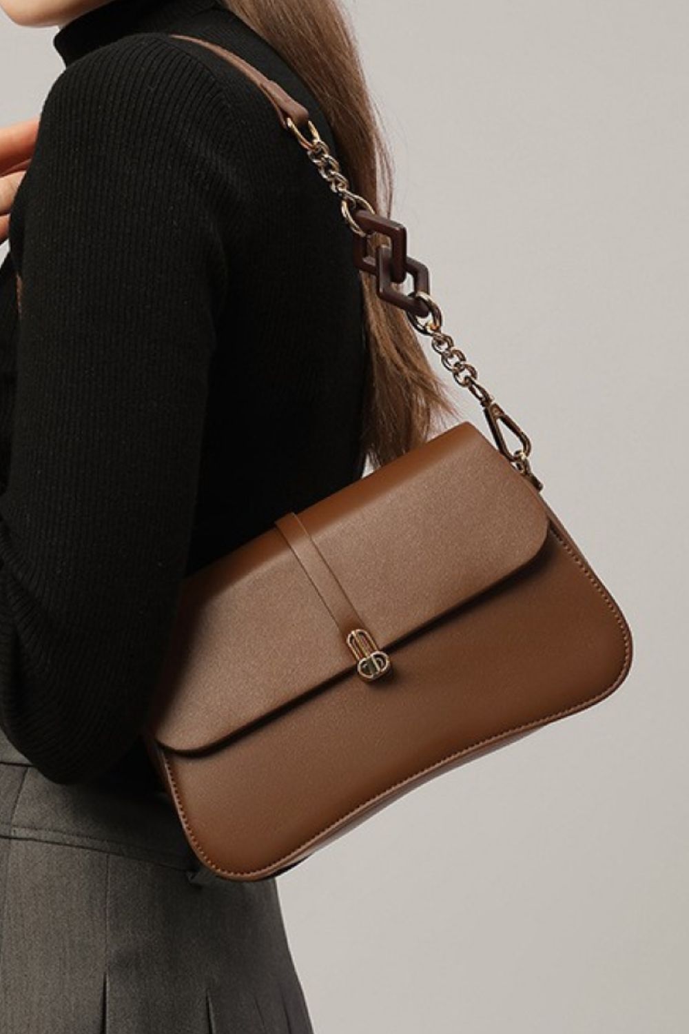 Vegan Leather Shoulder Bag