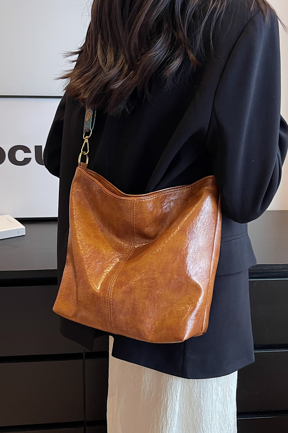 Vegan Leather Shoulder Bag