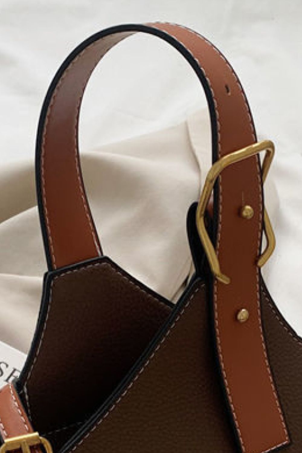 Fashion Vegan Leather Bucket Bag